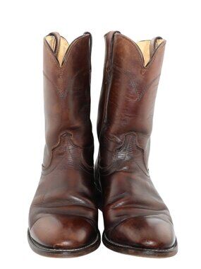 Vintage Men's Laredo Western Boots 9 EE Wide Brown Leather Cowboy Pull On